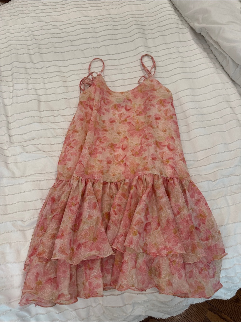 En saison Pink Floral Tiered Sundress